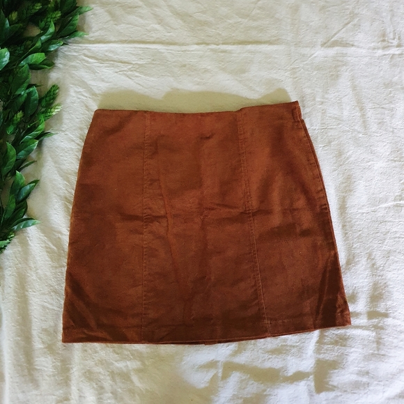 Cage | Button Front Corduroy Mini Skirt - Picture 5 of 5